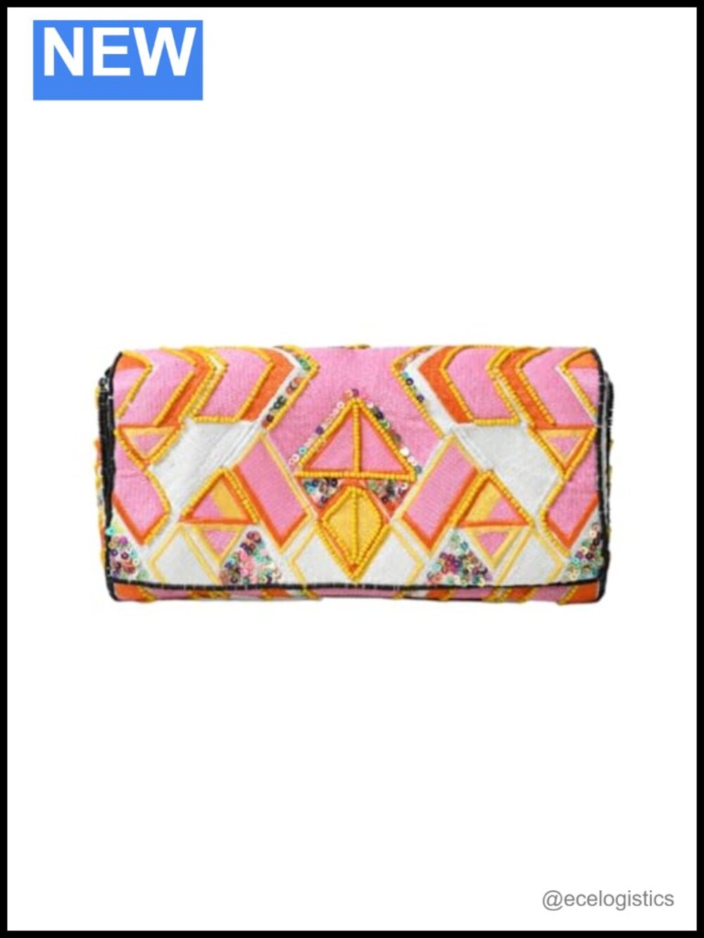 Handmade Beaded Clutch Purse for Women Crossbody Evening Bag with Beaded Strap